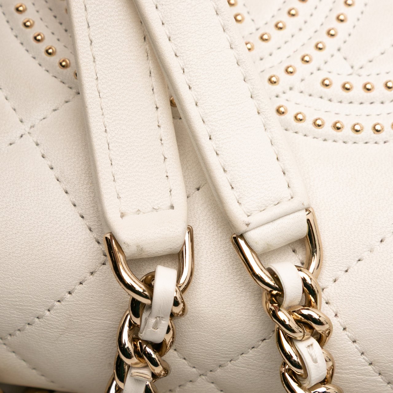 Chanel Quilted Lambskin Studded Beauty Begins Flap Wit