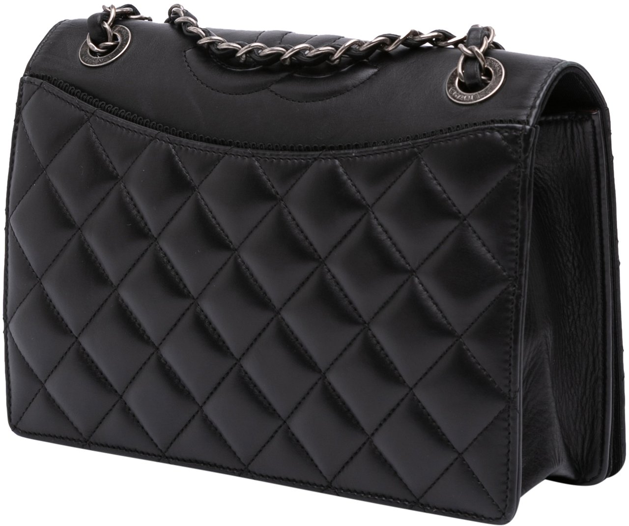 Chanel Medium Quilted Lambskin Ballerine Flap Zwart