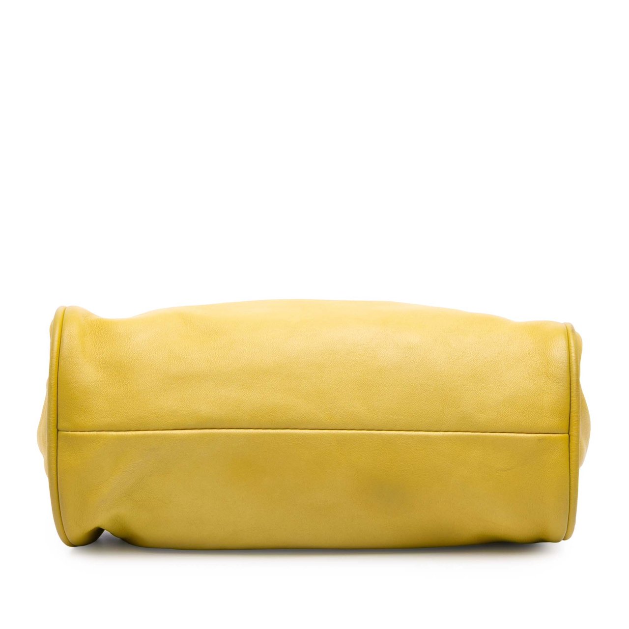 Chanel Lambskin Camellia Frame Clutch Geel