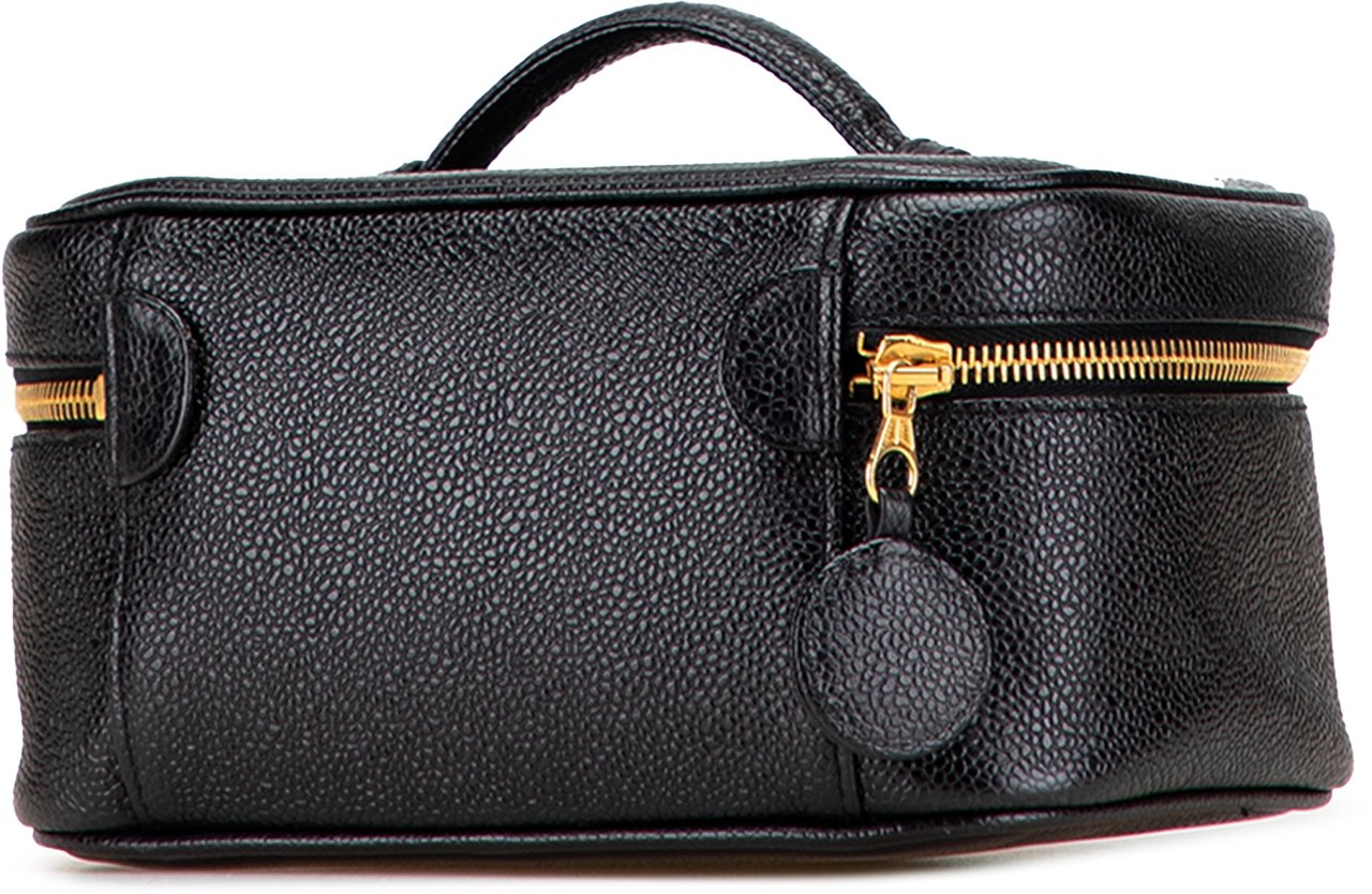 Chanel CC Caviar Vanity Bag Zwart