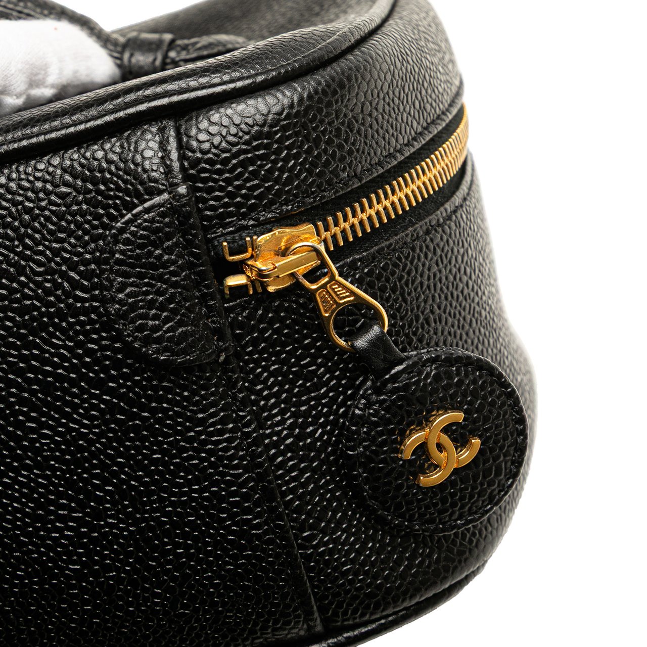 Chanel CC Caviar Vanity Bag Zwart