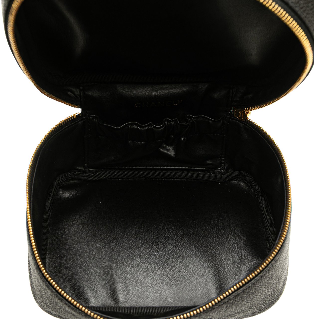 Chanel CC Caviar Vanity Bag Zwart