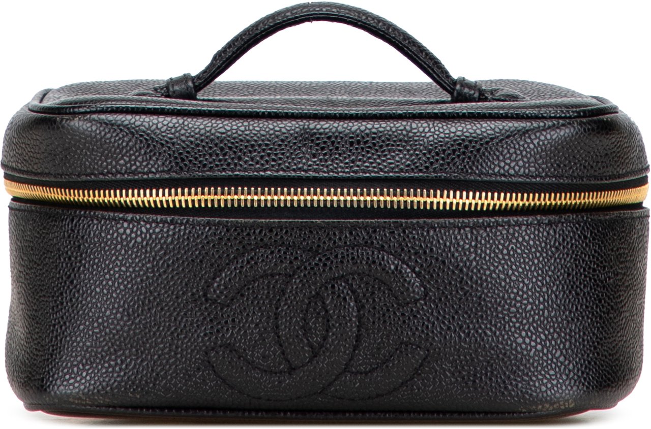 Chanel CC Caviar Vanity Bag Zwart