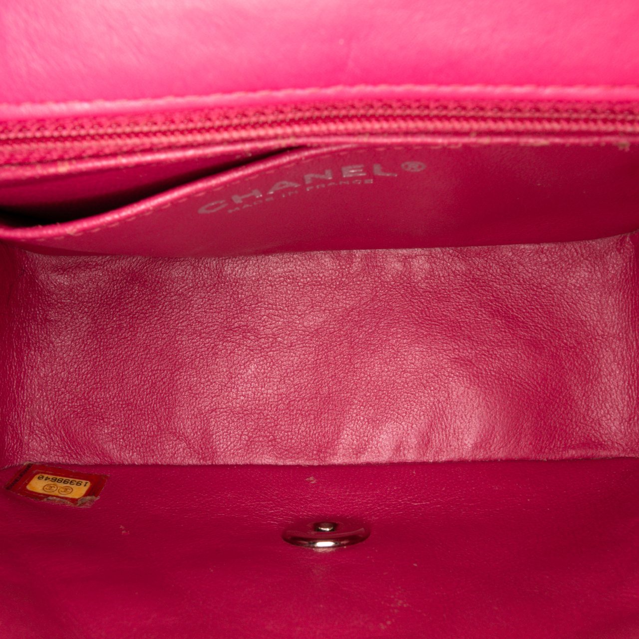 Chanel Mini Square Classic Patent Single Flap Rood