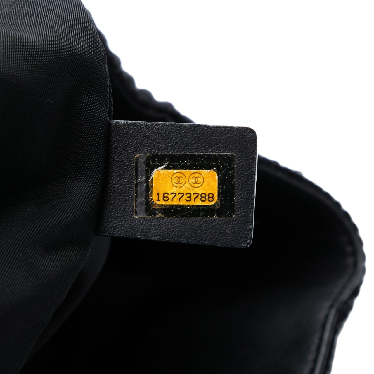 Chanel CC Wool and Leather Tote Zwart