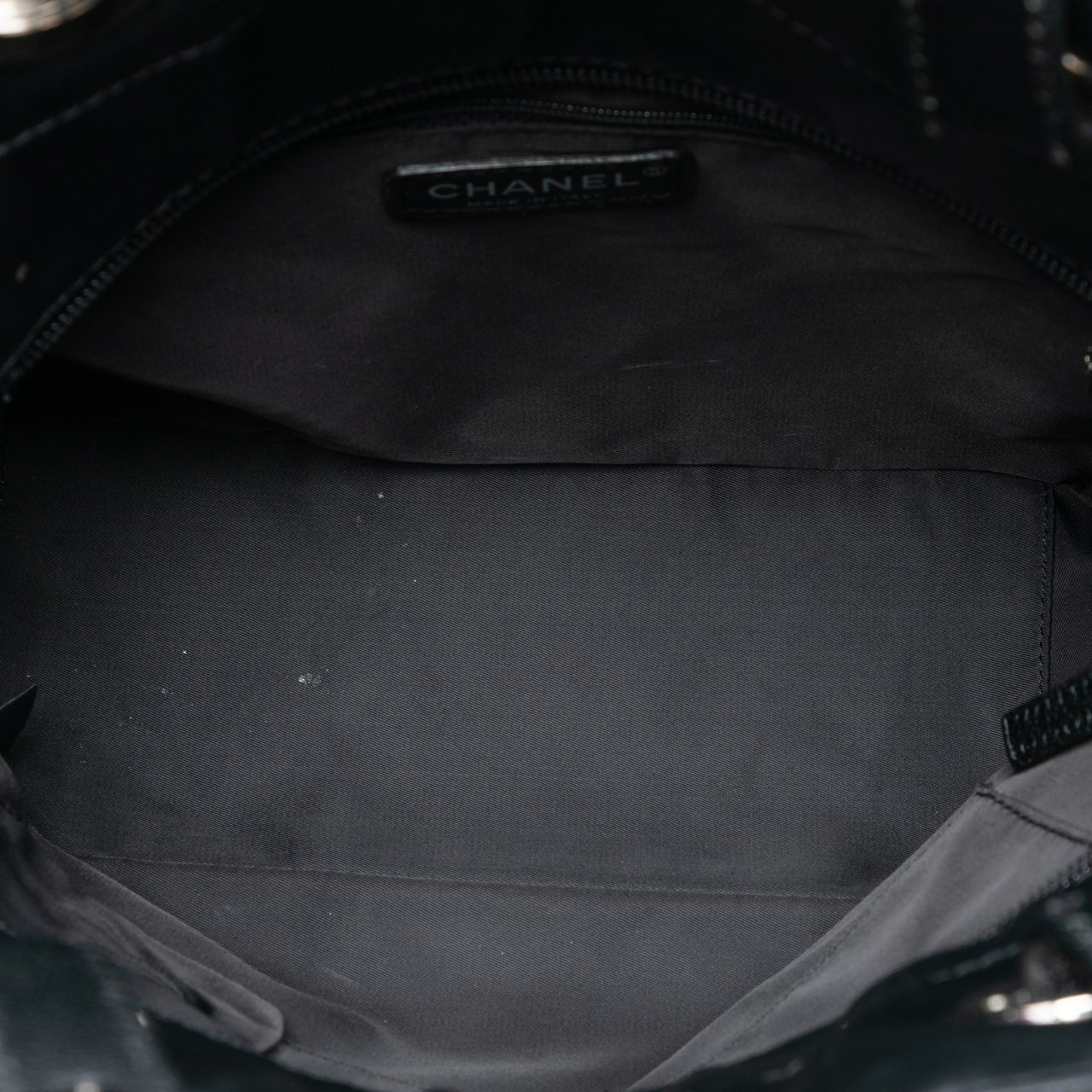 Chanel Small Quilted Coated Canvas Paris Biarritz Tote Zwart