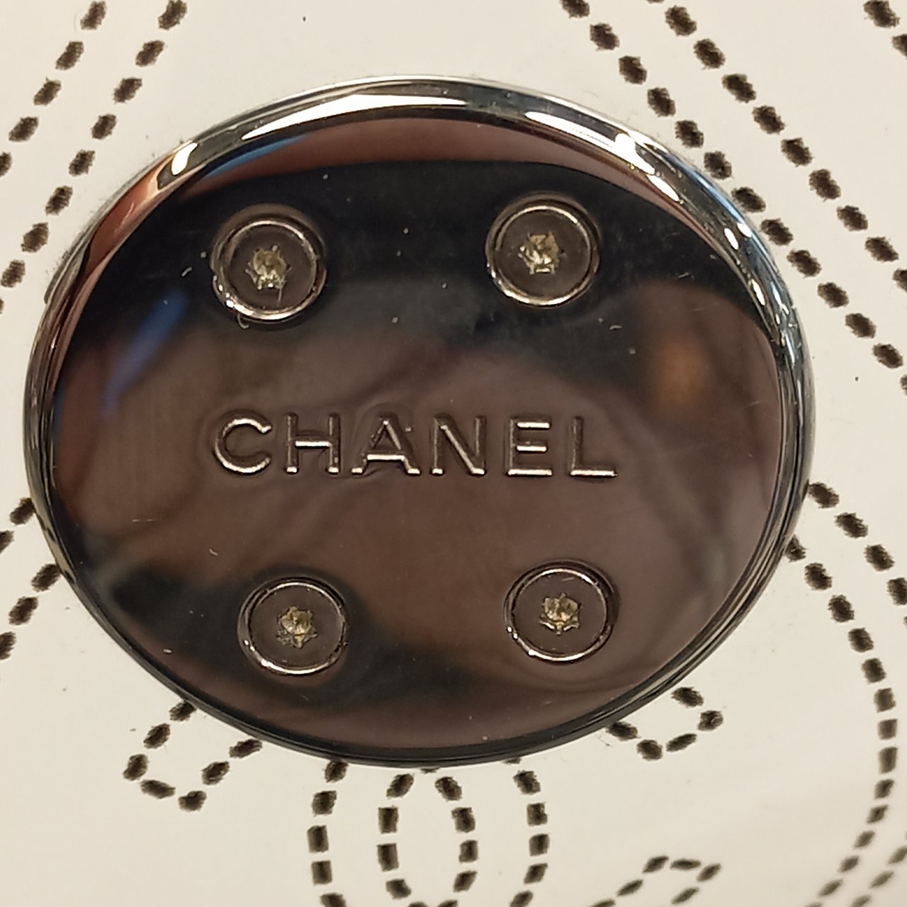 Chanel Crumpled Calfskin PVC Camellia Bucket Zwart
