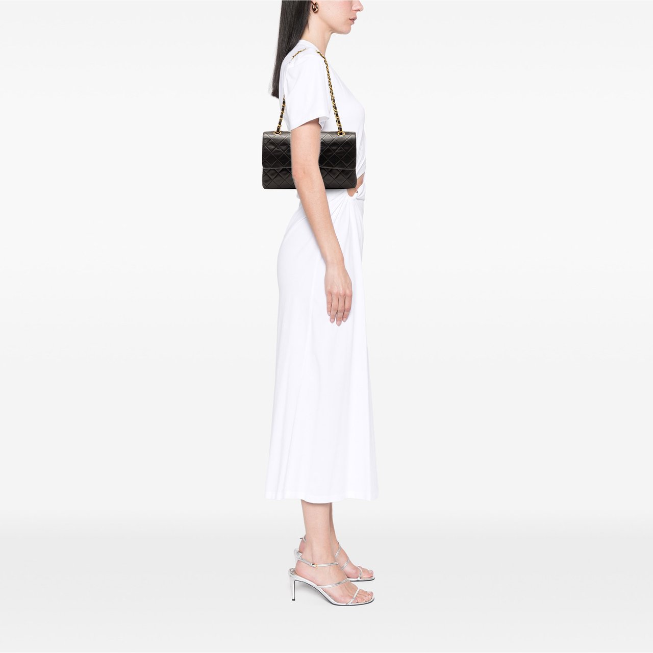 Chanel Medium Classic Lambskin Double Flap Zwart