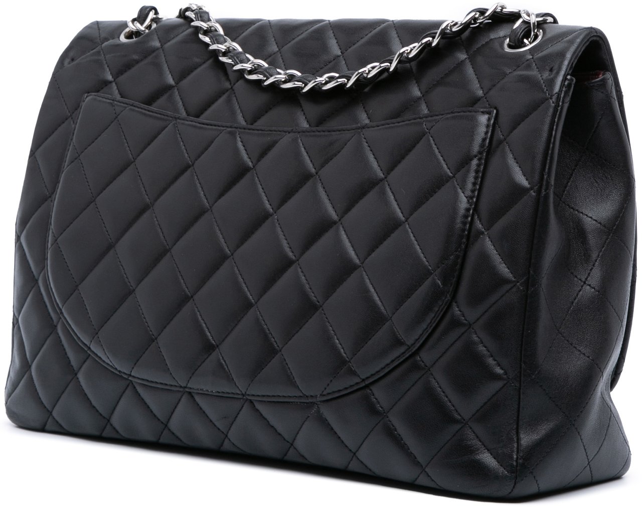 Chanel Maxi Classic Lambskin Single Flap Zwart