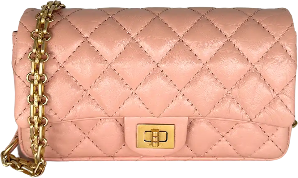 Chanel Chanel 2.55 Reissue Beltbag Rose gold hardware full set / very good Roze