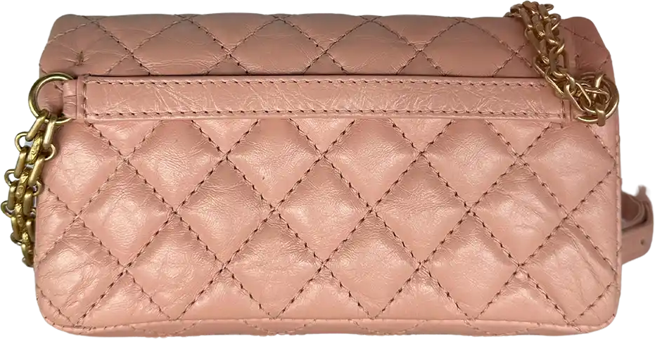 Chanel Chanel 2.55 Reissue Beltbag Rose gold hardware full set / very good Roze