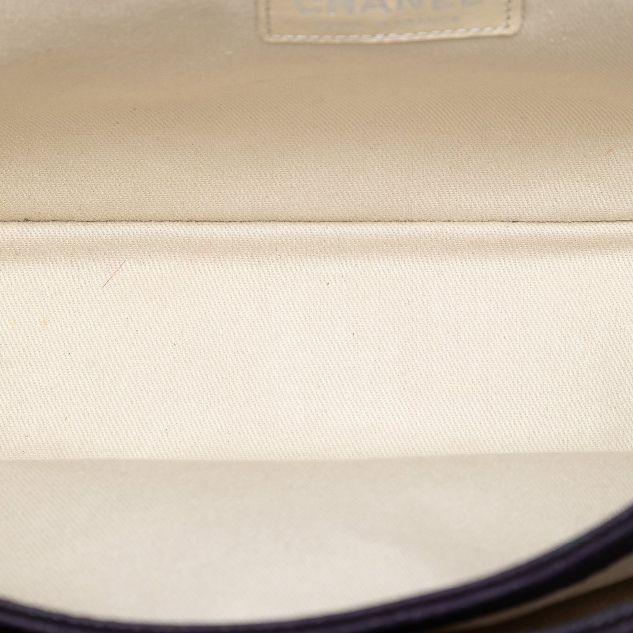 Chanel Matte Quilted Caviar Leather Lady Pearly Flap Paars