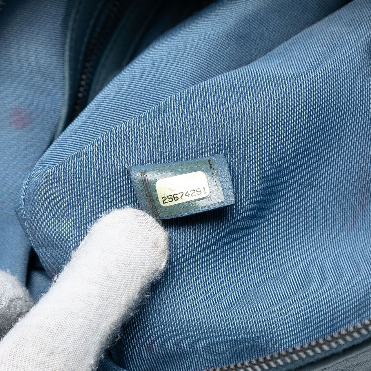 Chanel Medium Aged Calfskin Gabrielle O Case Clutch Blauw