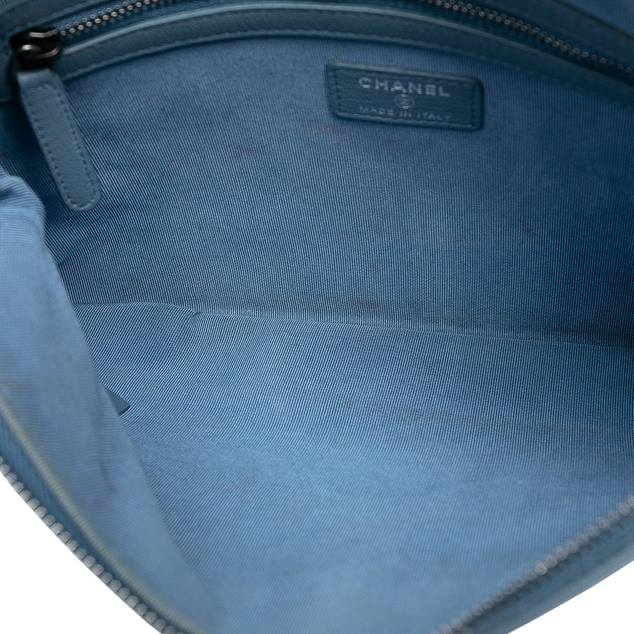 Chanel Medium Aged Calfskin Gabrielle O Case Clutch Blauw