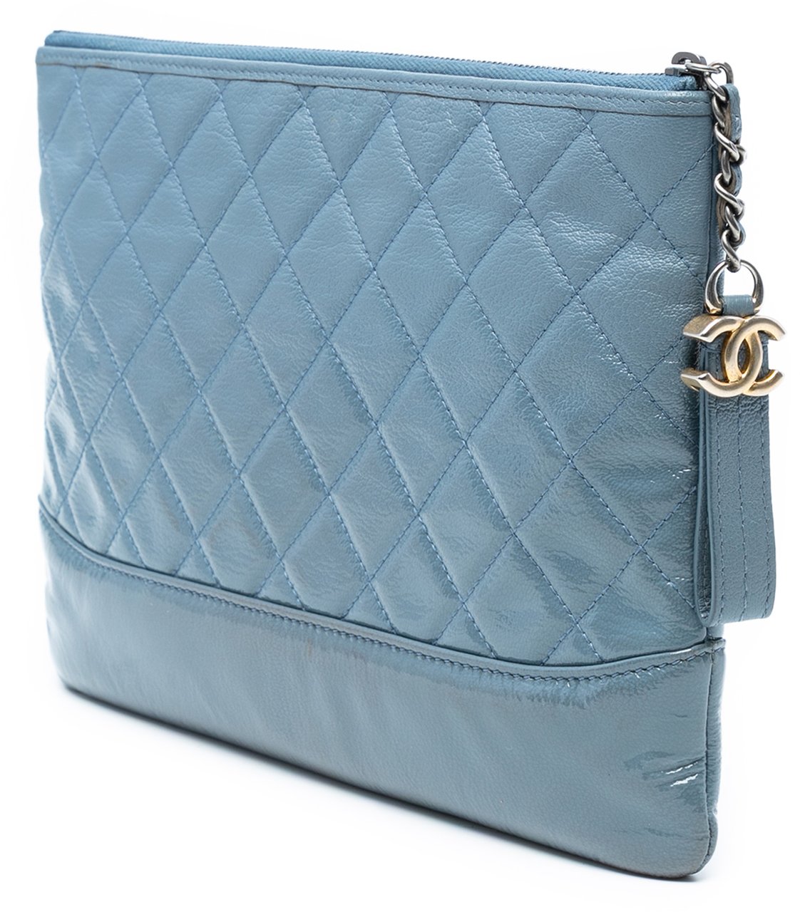 Chanel Medium Aged Calfskin Gabrielle O Case Clutch Blauw