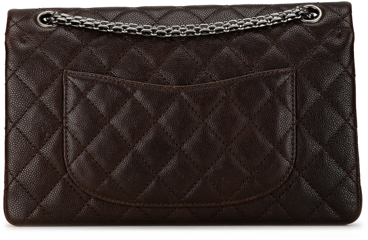 Chanel Caviar and Iridescent Calfskin Reissue 2.55 Double Flap 226 Bruin