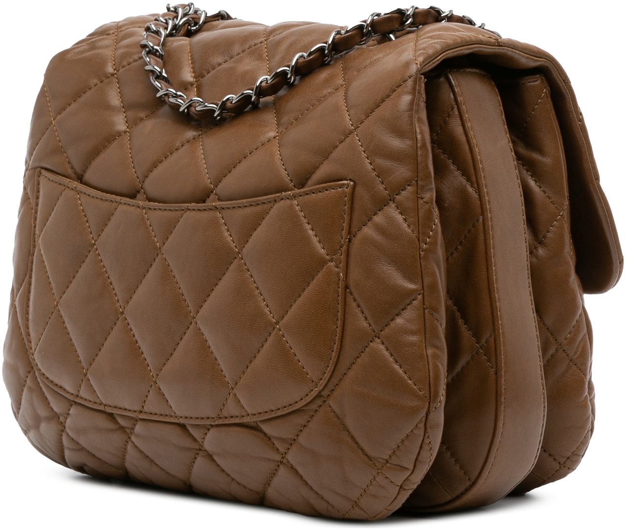 Chanel CC Quilted Lambskin 3 Flap Bruin