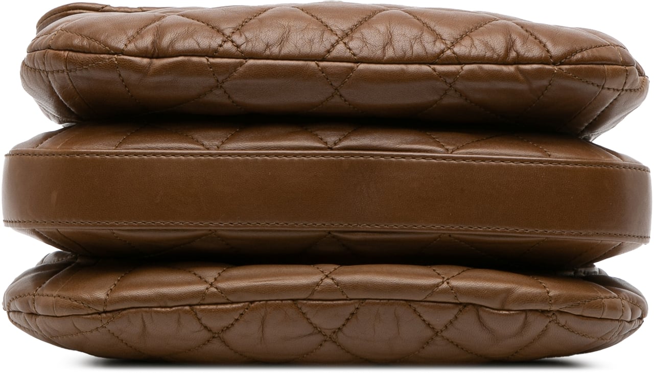 Chanel CC Quilted Lambskin 3 Flap Bruin