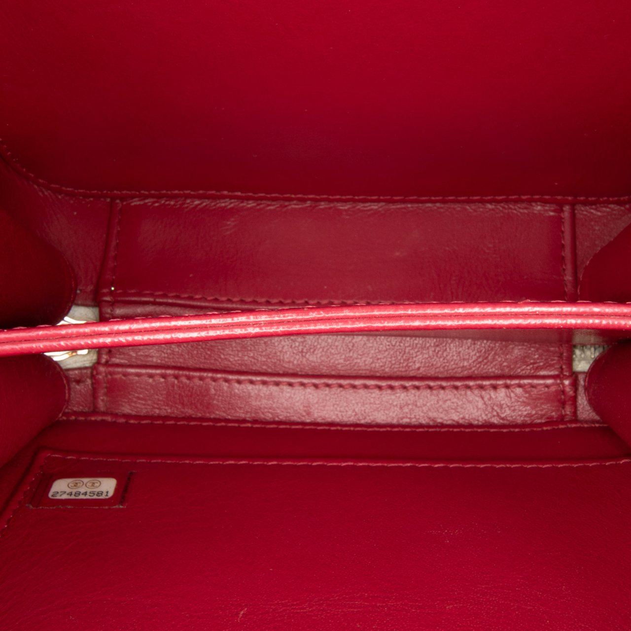 Chanel Small Caviar Striped CC Filigree Vanity Case Wit
