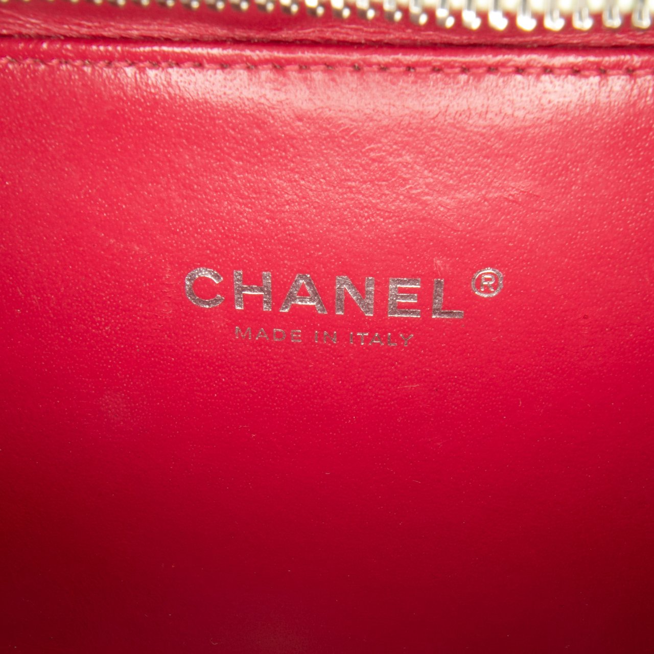 Chanel Small Caviar Striped CC Filigree Vanity Case Wit