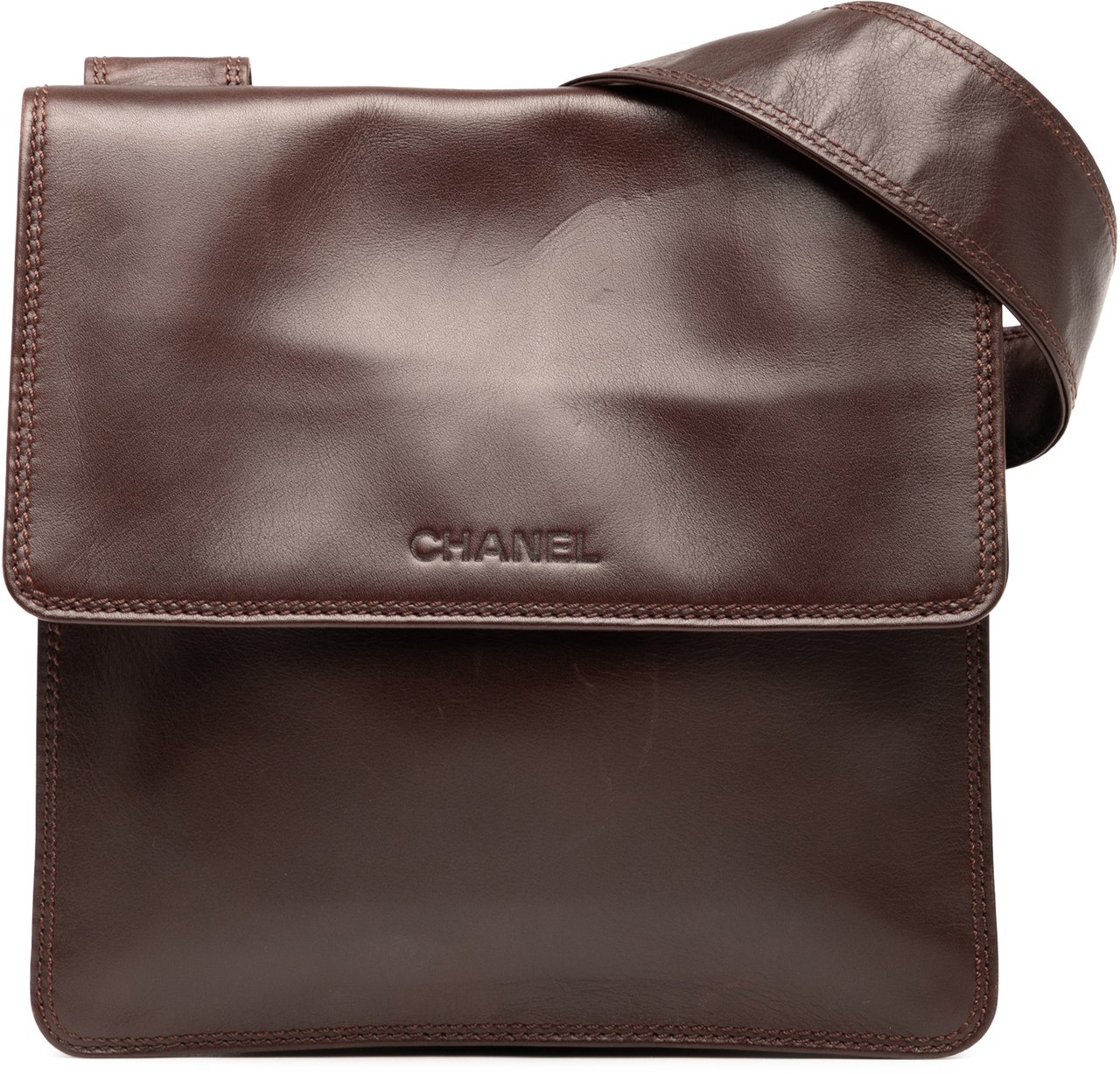 Chanel Lambskin Leather Crossbody Rood