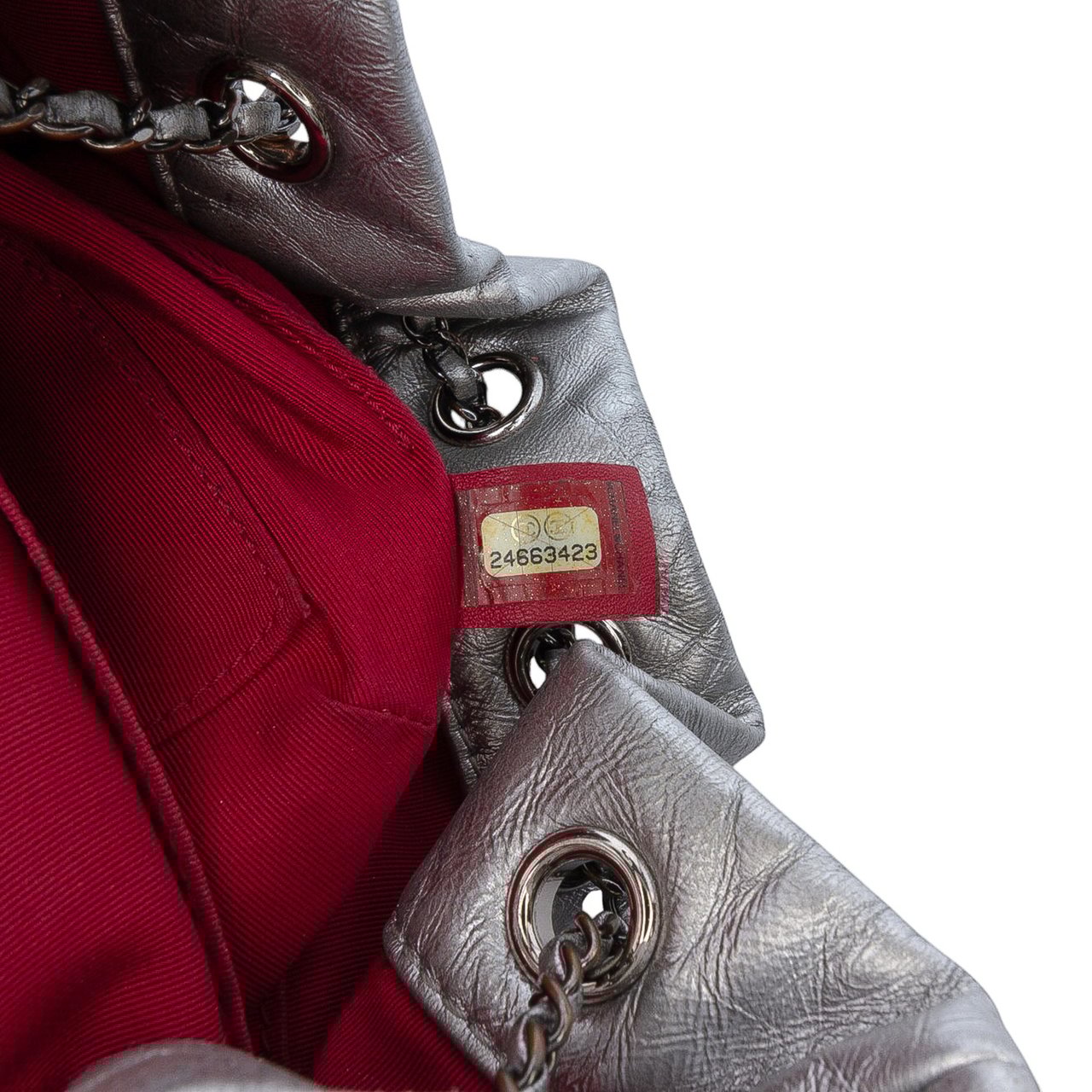 Chanel Small Quilted Metallic Aged Calfskin Gabrielle Bucket Bag Zilver