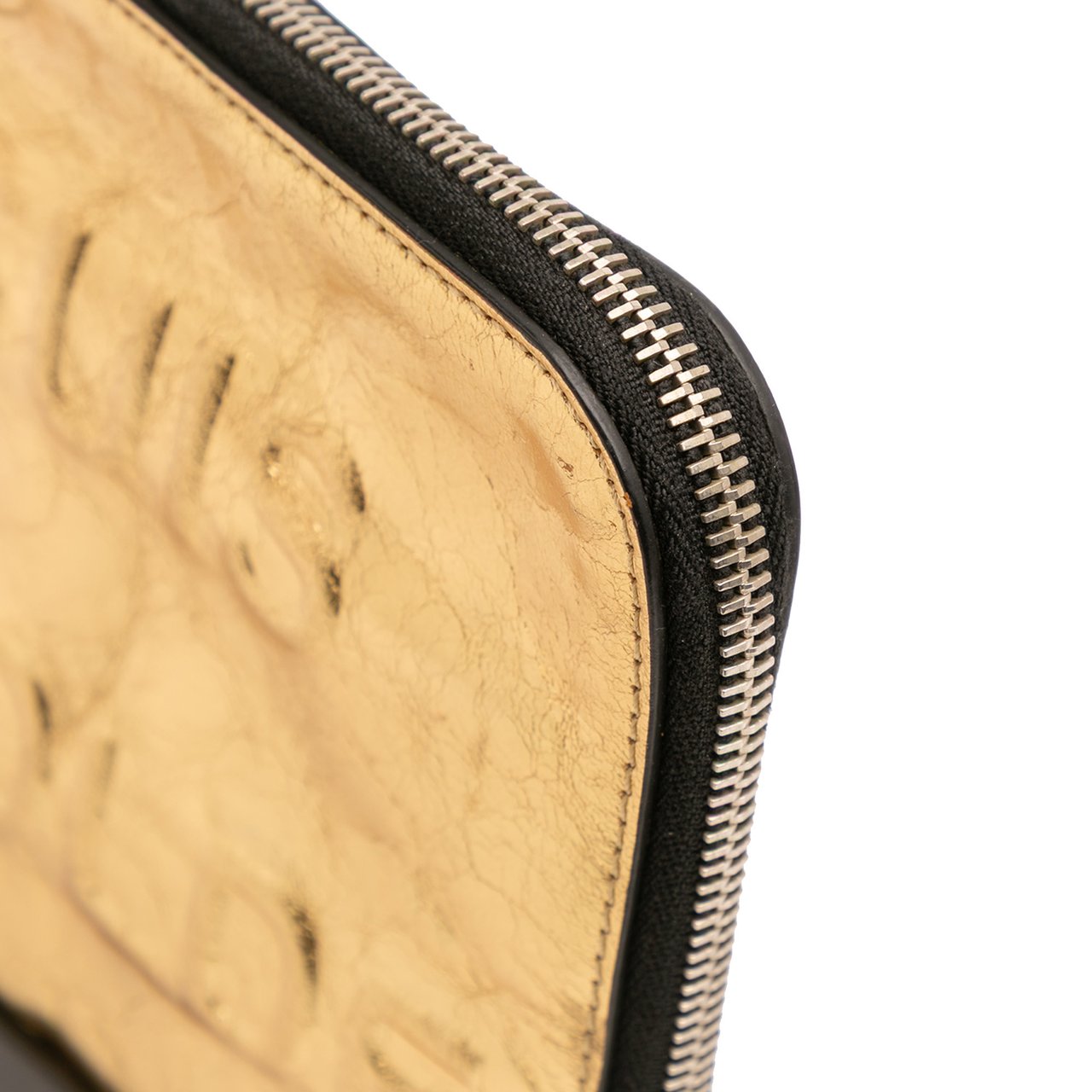 Chanel Metallic Lambskin Je Ne Suis Pas En Solde Clutch Goud
