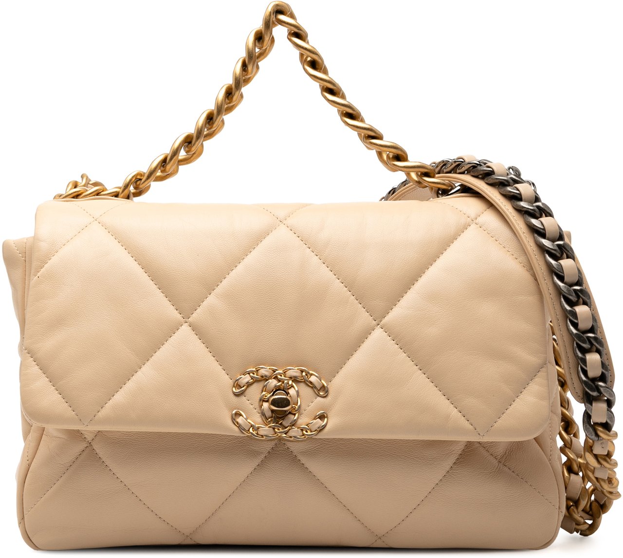 Chanel Large Lambskin 19 Flap Bruin