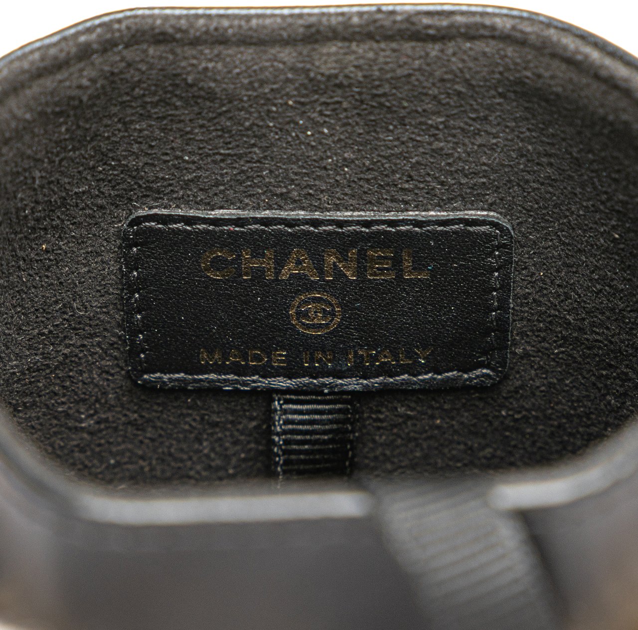 Chanel Tweed Chain Around Phone Holder Bruin