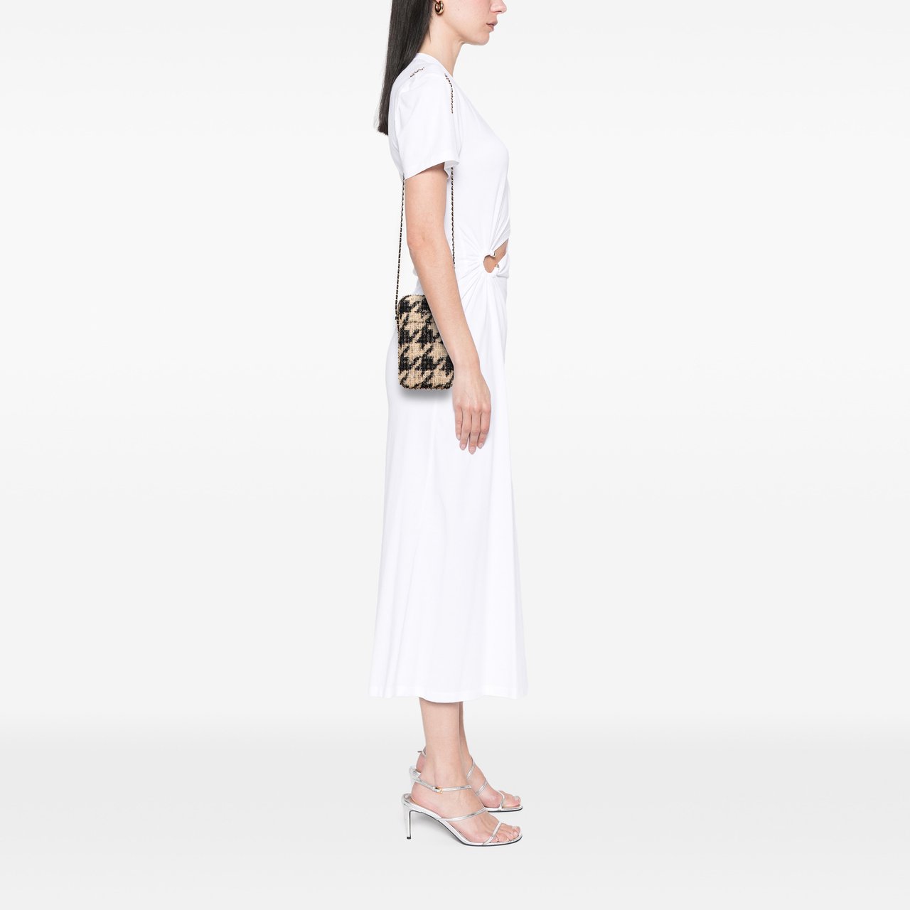Chanel Tweed Chain Around Phone Holder Bruin