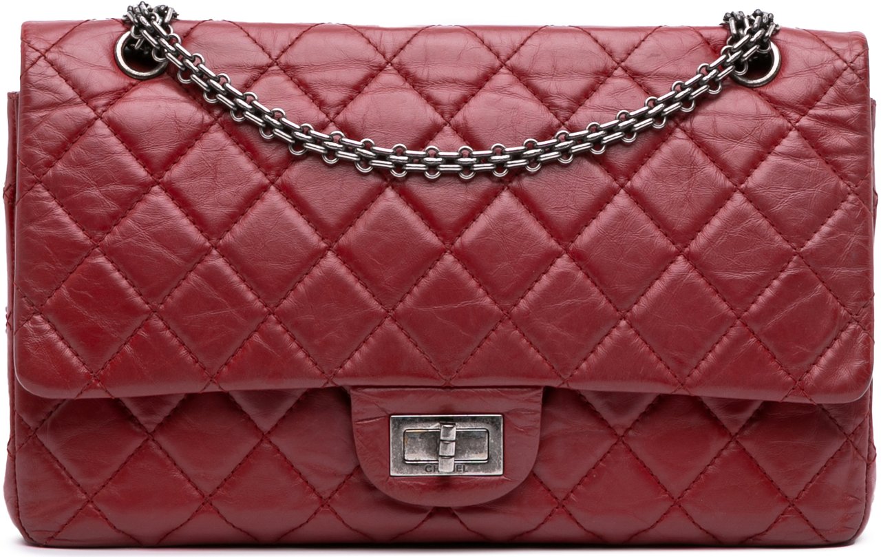 Chanel Reissue 2.55 Aged Calfskin Double Flap 227 Rood