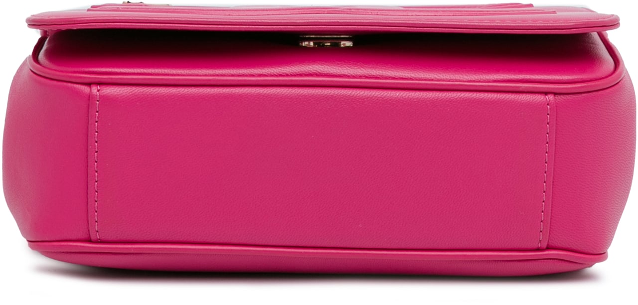 Chanel Lambskin CC Mania Flap Roze