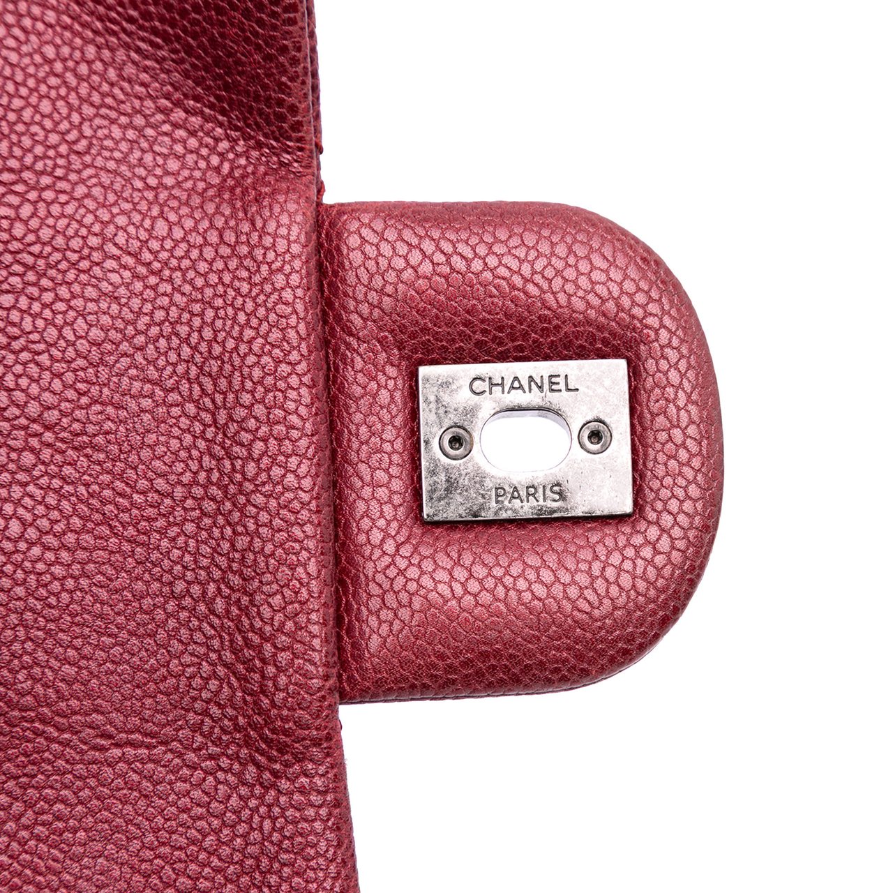 Chanel Medium Quilted Caviar Easy Flap Rood
