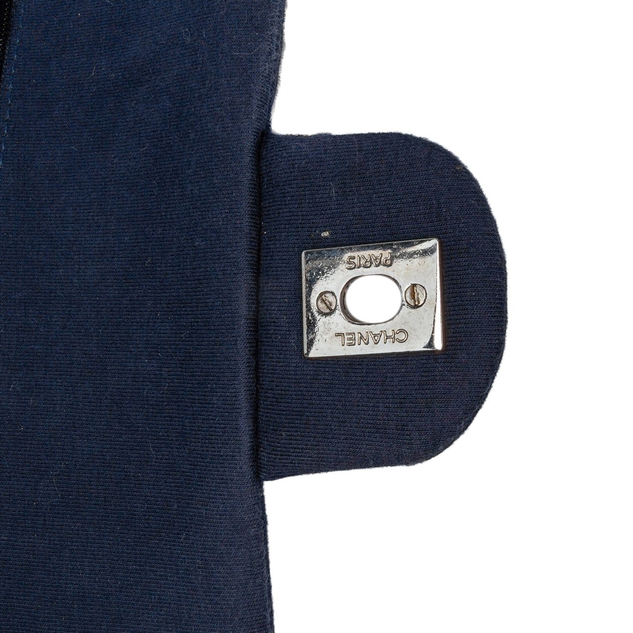 Chanel Medium Classic Jersey Double Flap Blauw