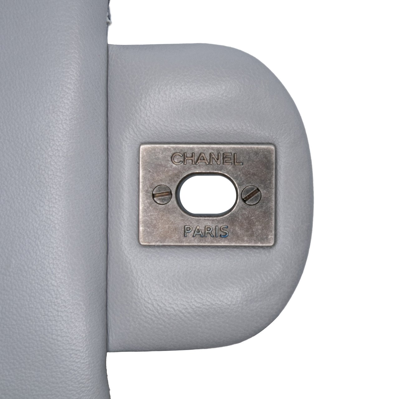 Chanel Mini Quilted Tweed River of Pearls Flap Grijs