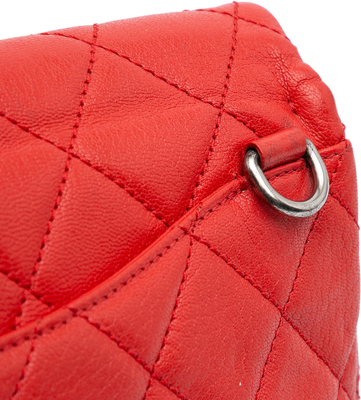 Chanel Small Quilted Goatskin Double Carry Waist Chain Flap Rood