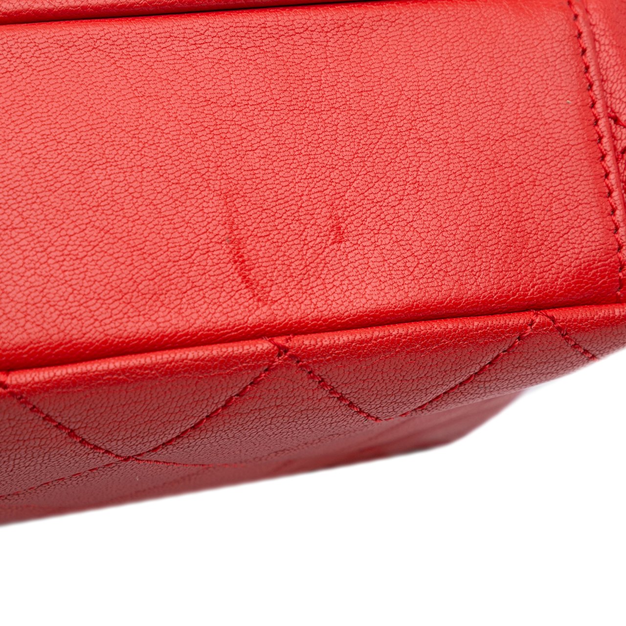 Chanel Small Quilted Goatskin Double Carry Waist Chain Flap Rood