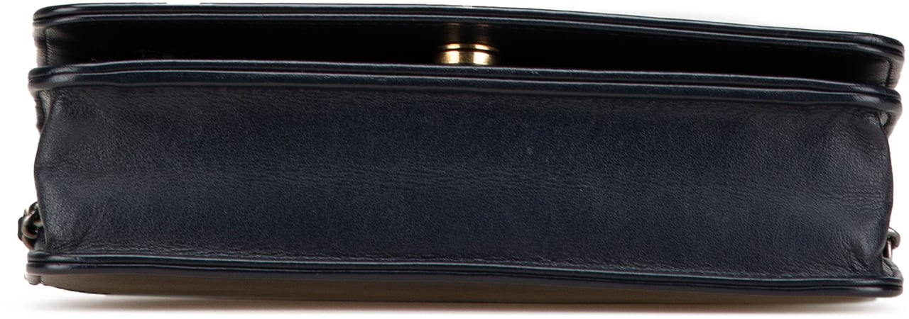 Chanel Quilted Aged Calfskin Gabrielle Wallet On Chain Zwart