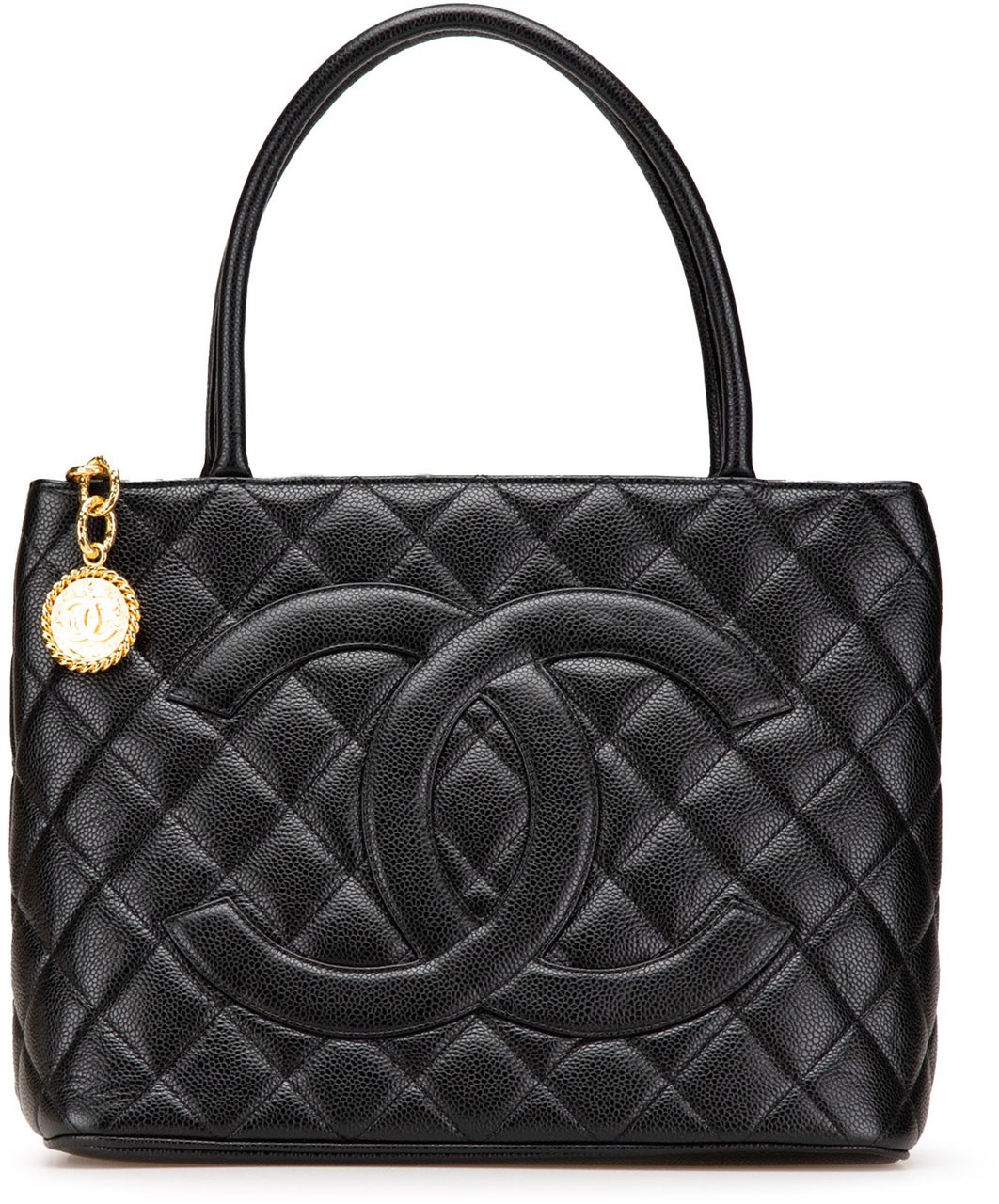 Chanel Caviar Medallion Tote Zwart