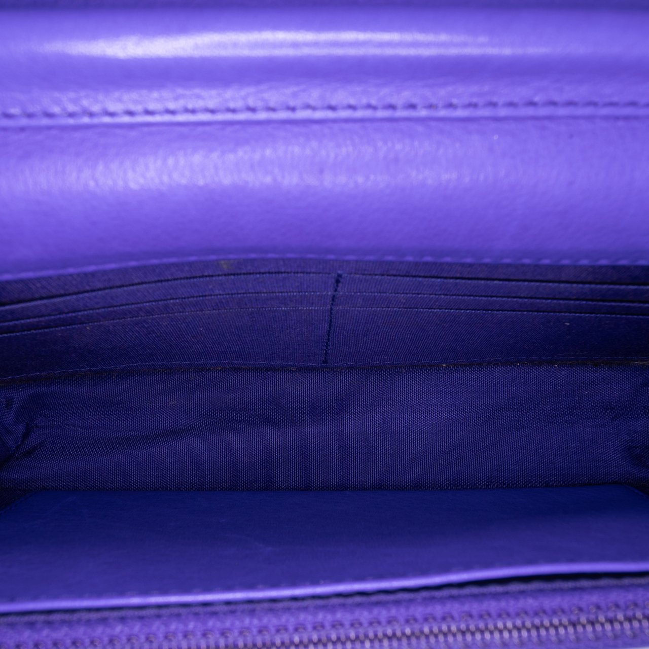 Chanel CC Quilted Calfskin Fancy Wallet On Chain Blauw