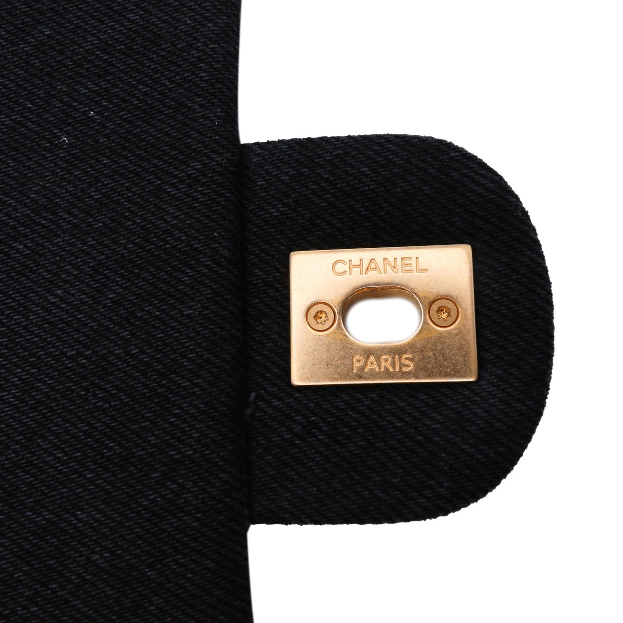 Chanel Mini Rectangular Quilted Denim Mood Flap Grijs
