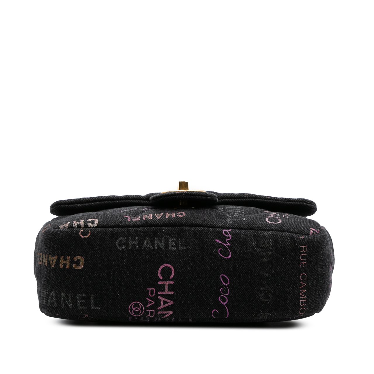 Chanel Mini Rectangular Quilted Denim Mood Flap Grijs