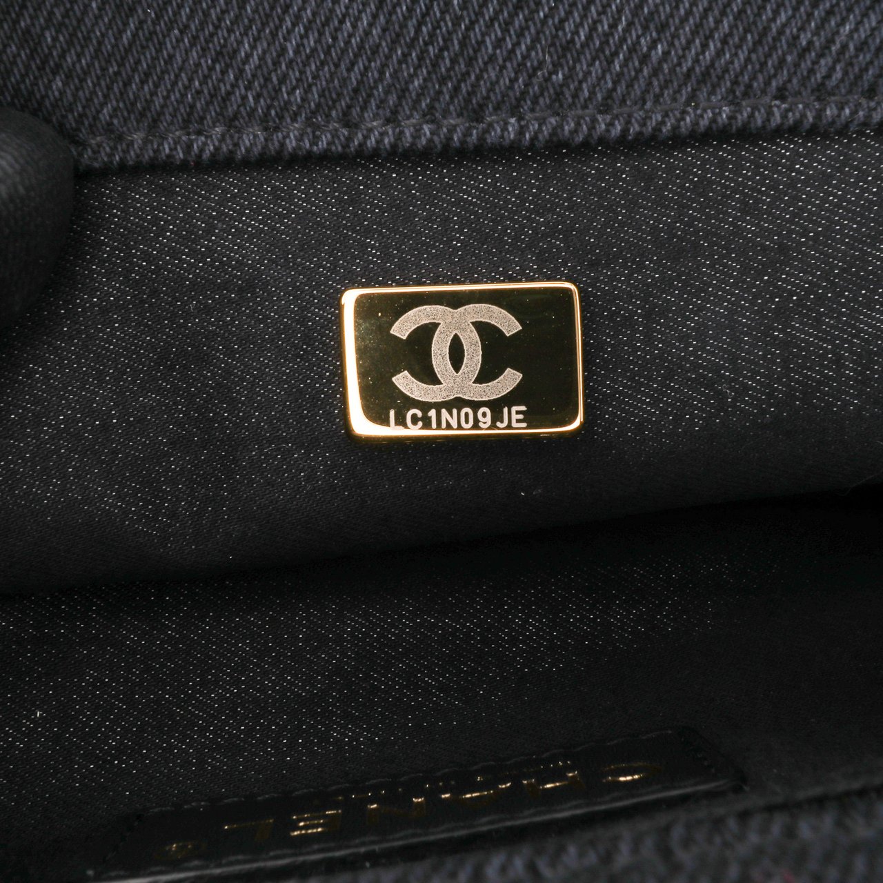 Chanel Mini Rectangular Quilted Denim Mood Flap Grijs