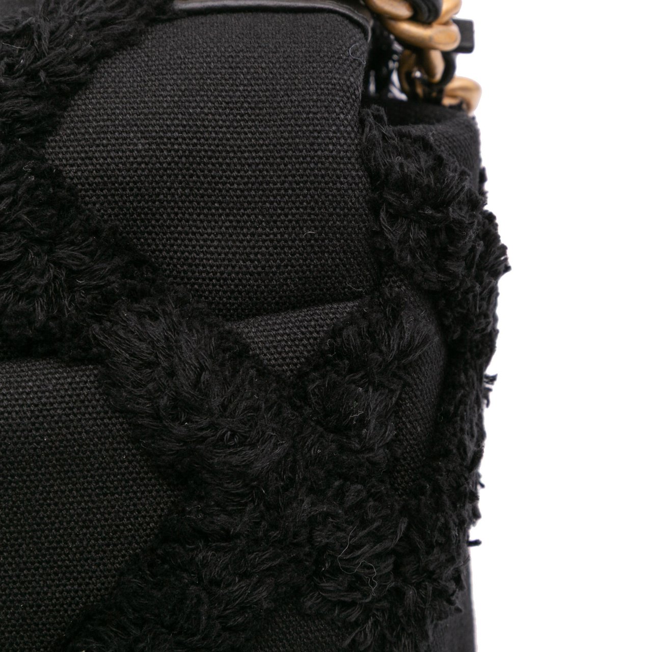 Chanel Medium Canvas and Cotton 19 Flap Zwart