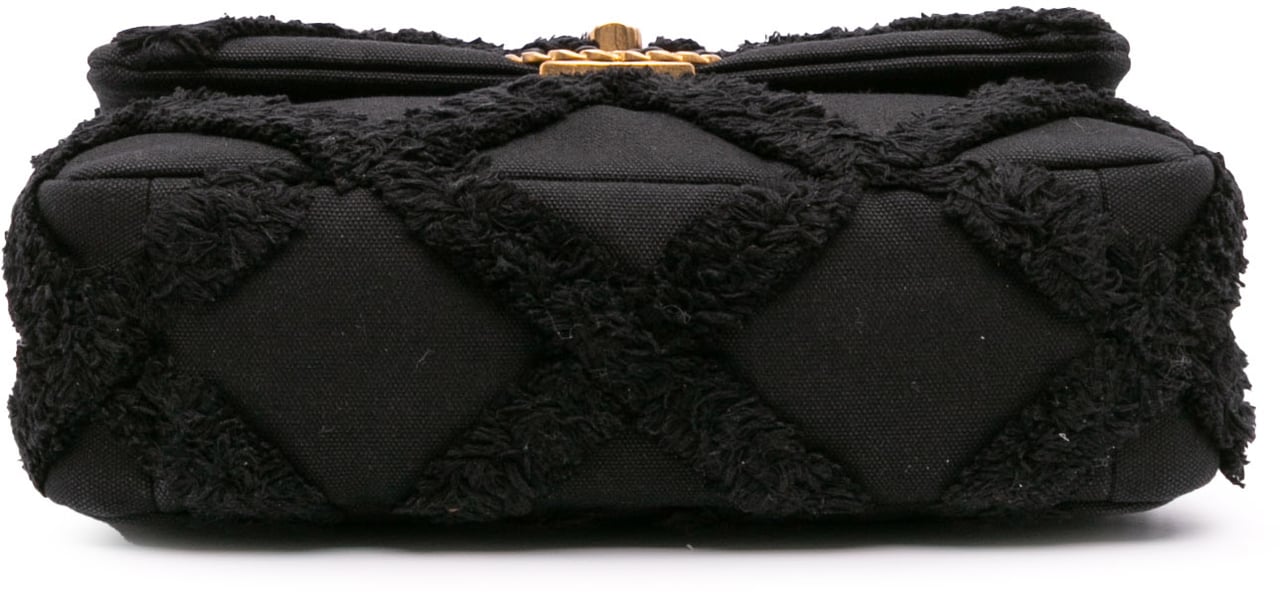 Chanel Medium Canvas and Cotton 19 Flap Zwart