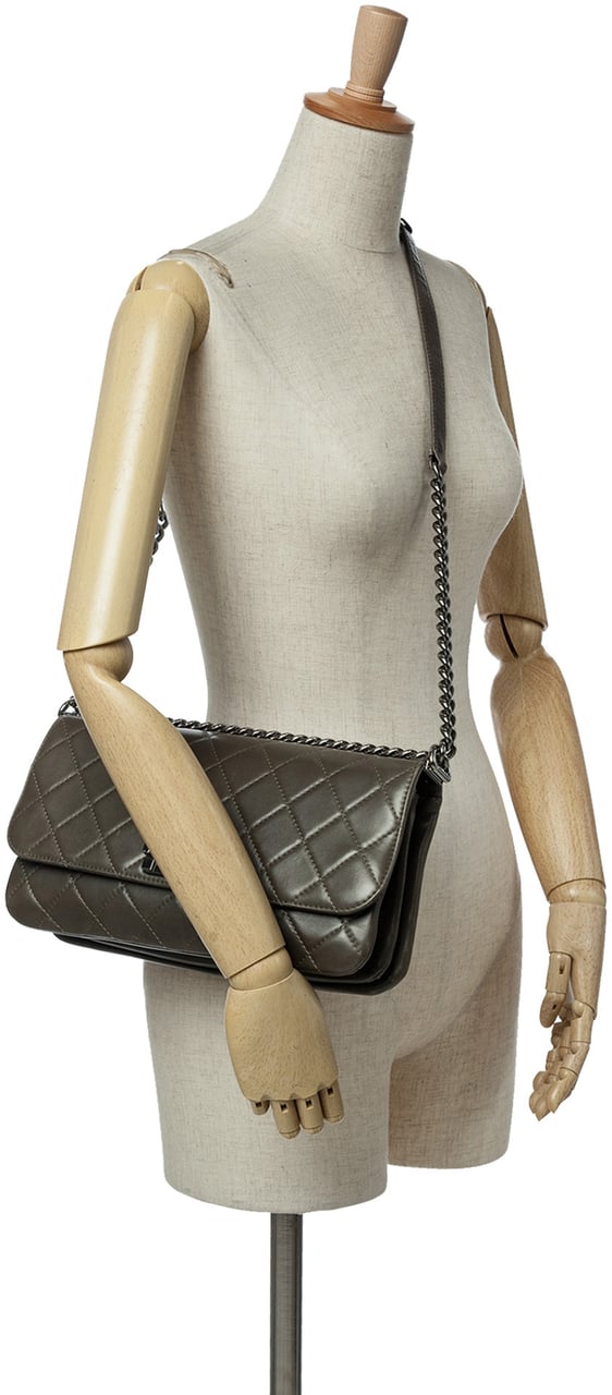 Chanel Quilted Lambskin Soft Boy Flap Bruin