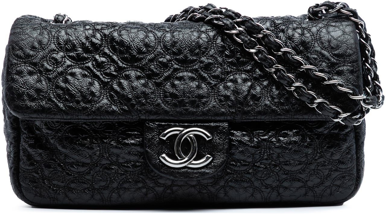Chanel Vinyl Rock In Moscow Single Flap Zwart
