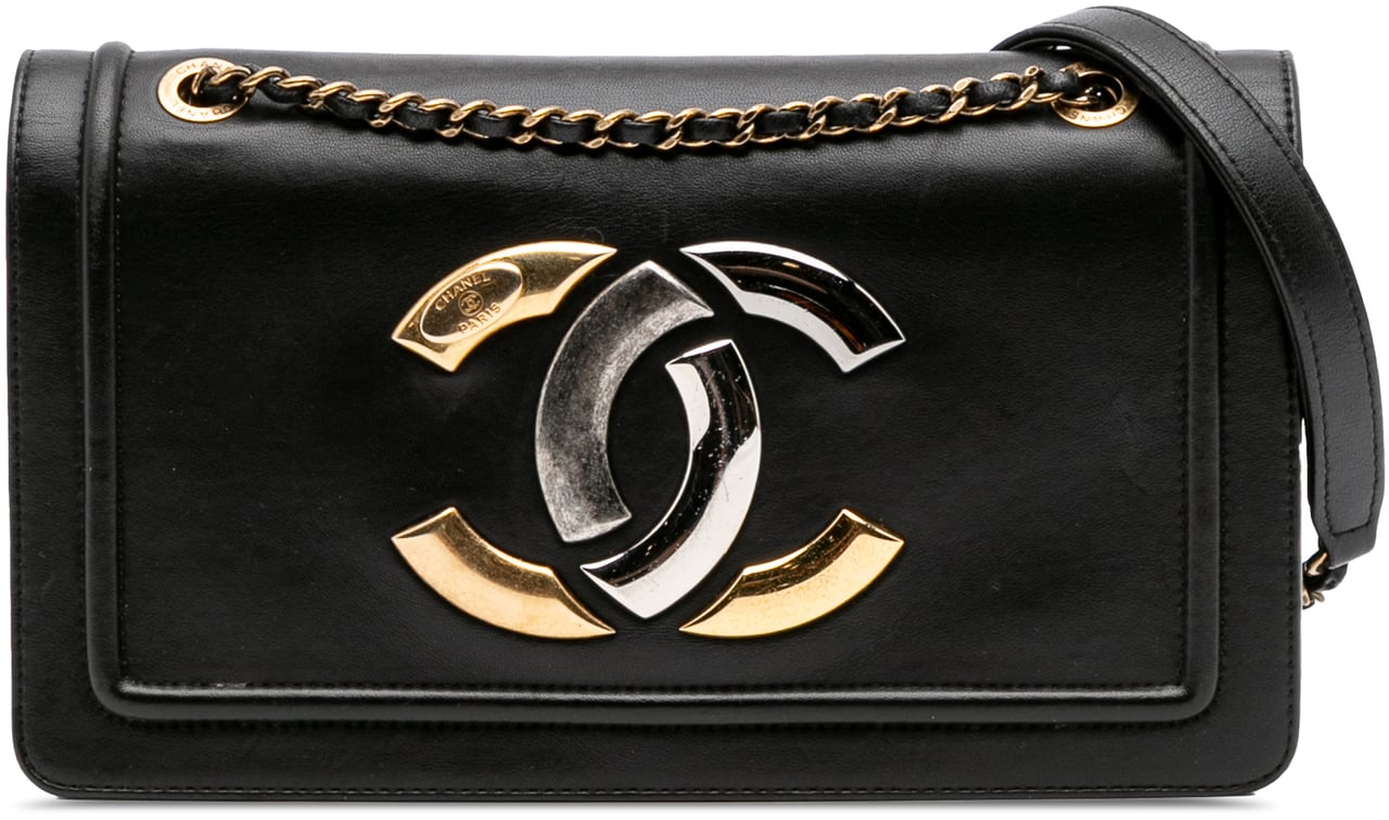 Chanel Lambskin CC Antico Flap Zwart