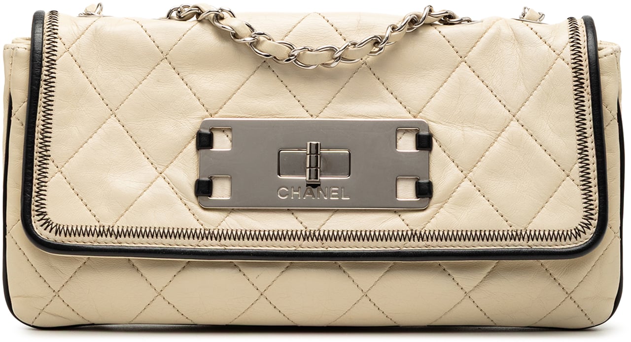 Chanel Reissue 2.55 Quilted Aged Lambskin East/West Flap Bruin