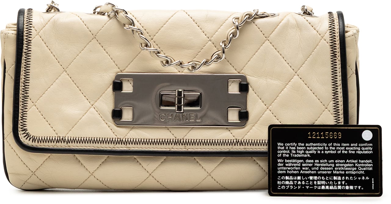 Chanel Reissue 2.55 Quilted Aged Lambskin East/West Flap Bruin